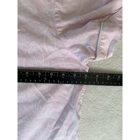 Alexander del Rossa Pajama set Pink White Paisley Crisp Cotton Size 2X - Picture 6 of 9